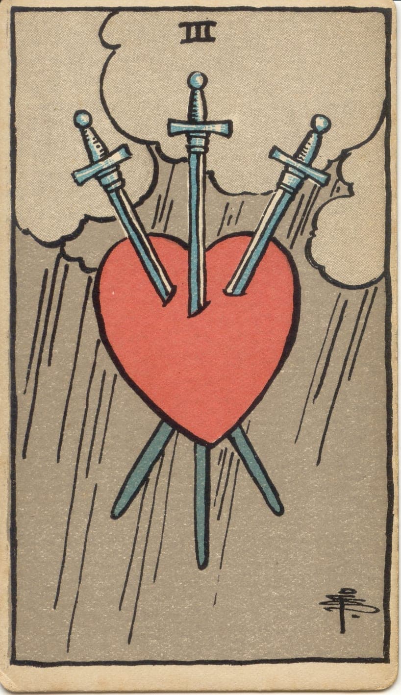 ไพ่ทาโรต์ Three of Swords