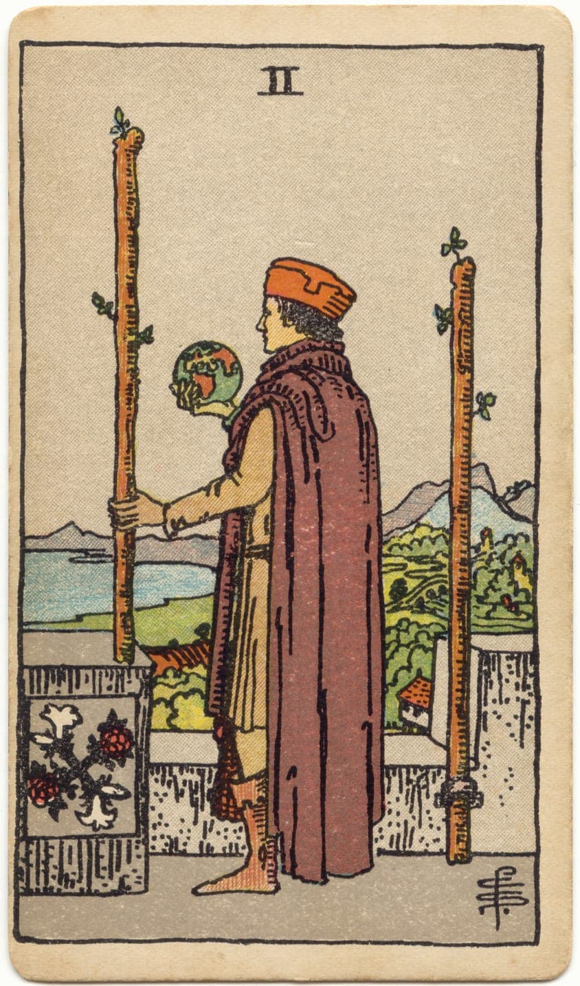 ไพ่ทาโรต์ Two of Wands