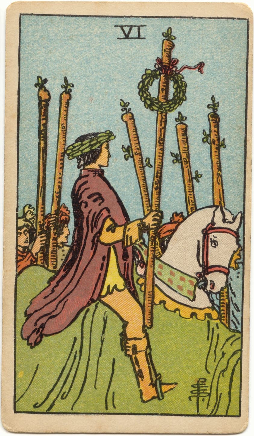 ไพ่ทาโรต์ Six of Wands