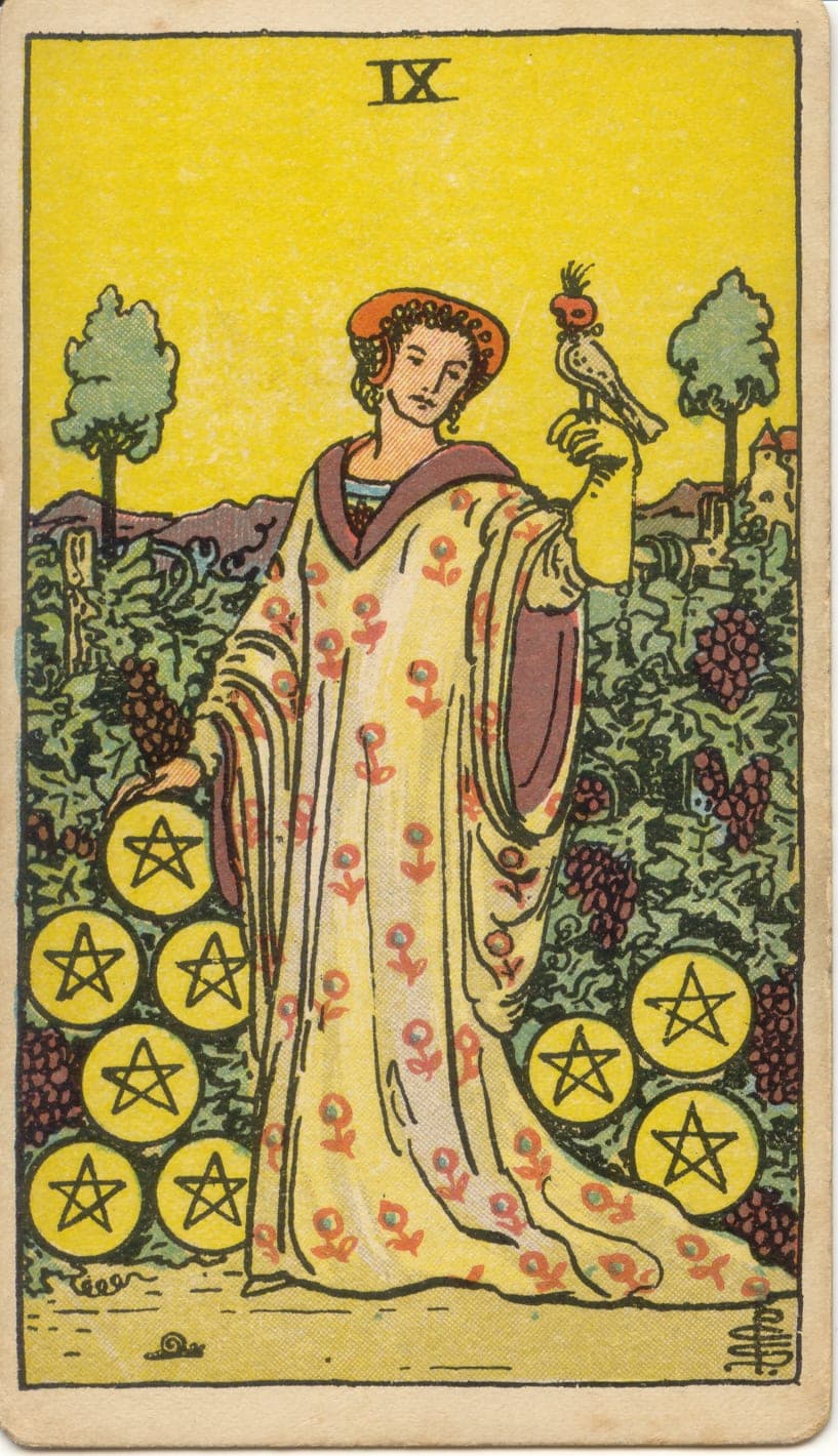 ไพ่ทาโรต์ Nine of Pentacles