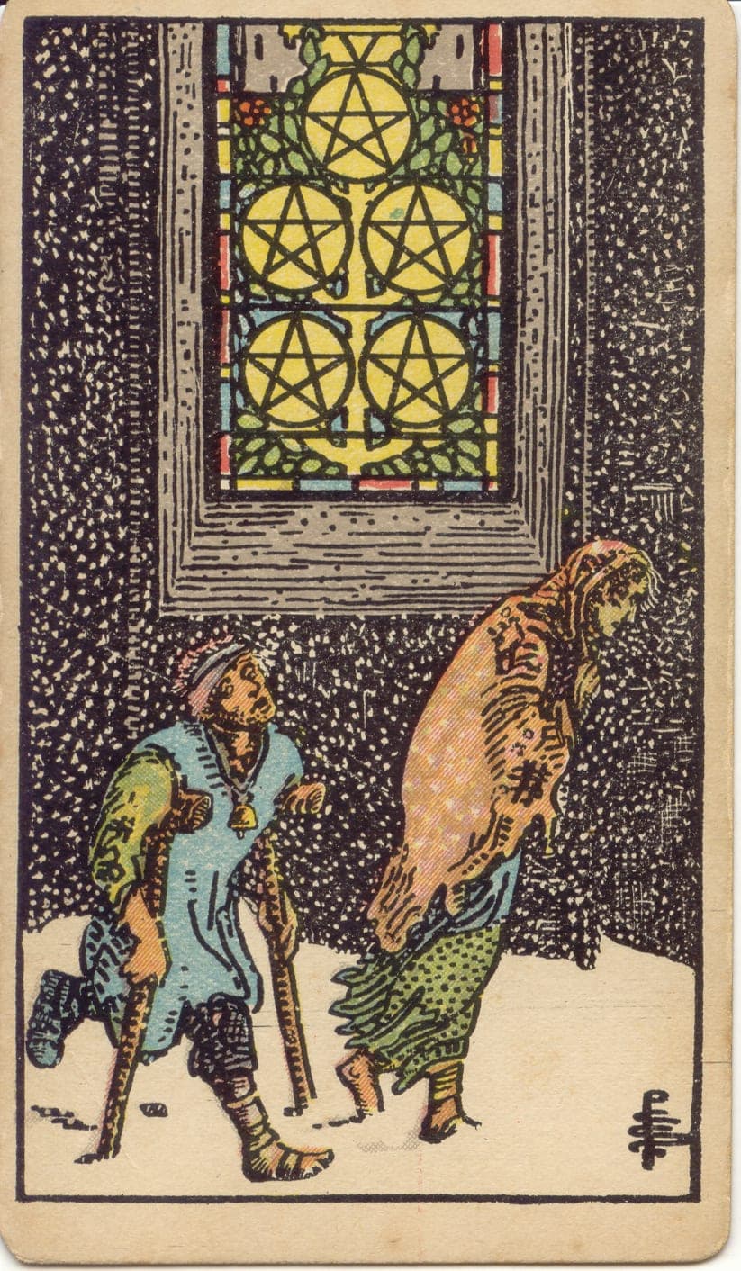 ไพ่ทาโรต์ Five of Pentacles