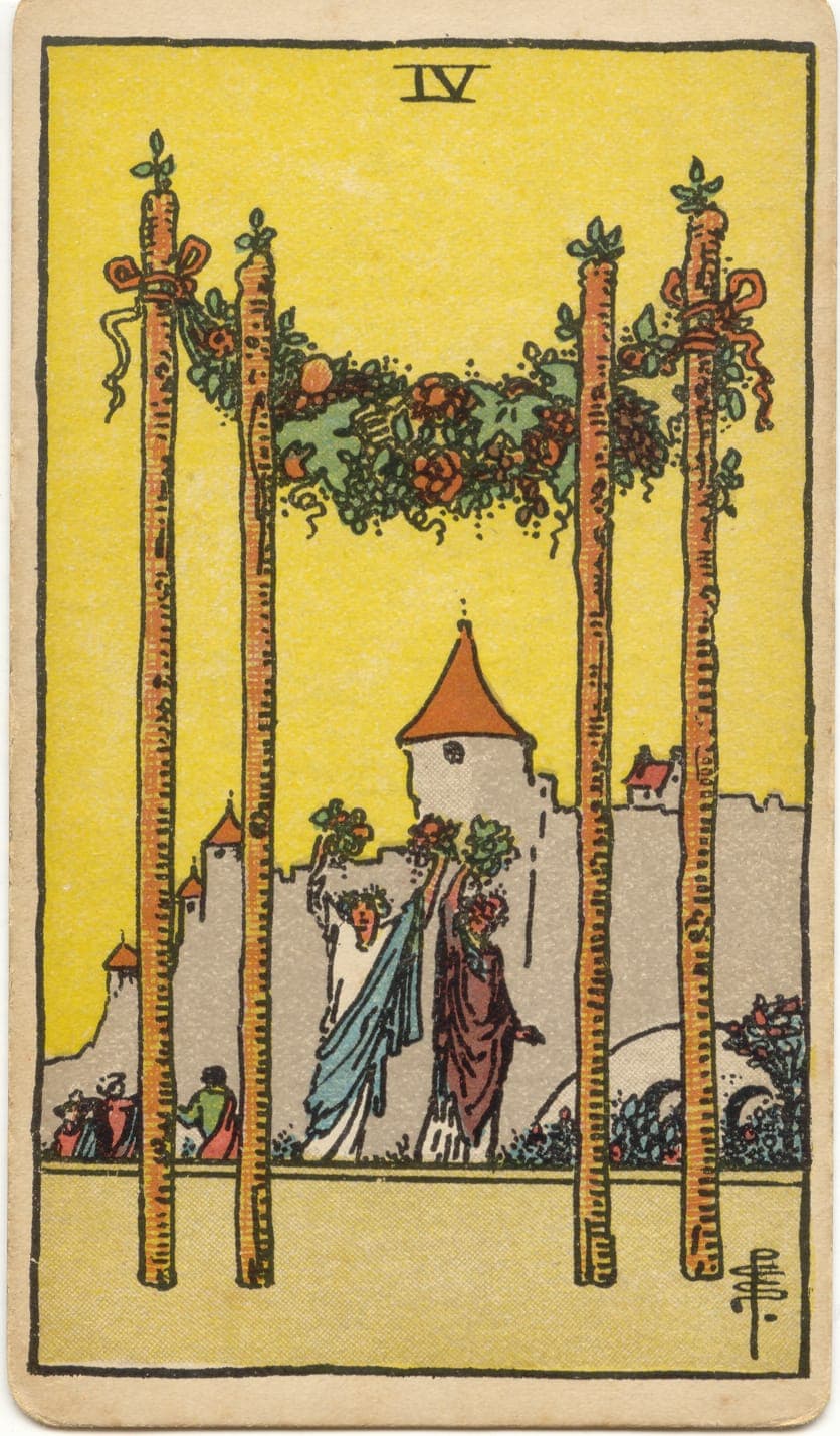 ไพ่ทาโรต์ Four of Wands