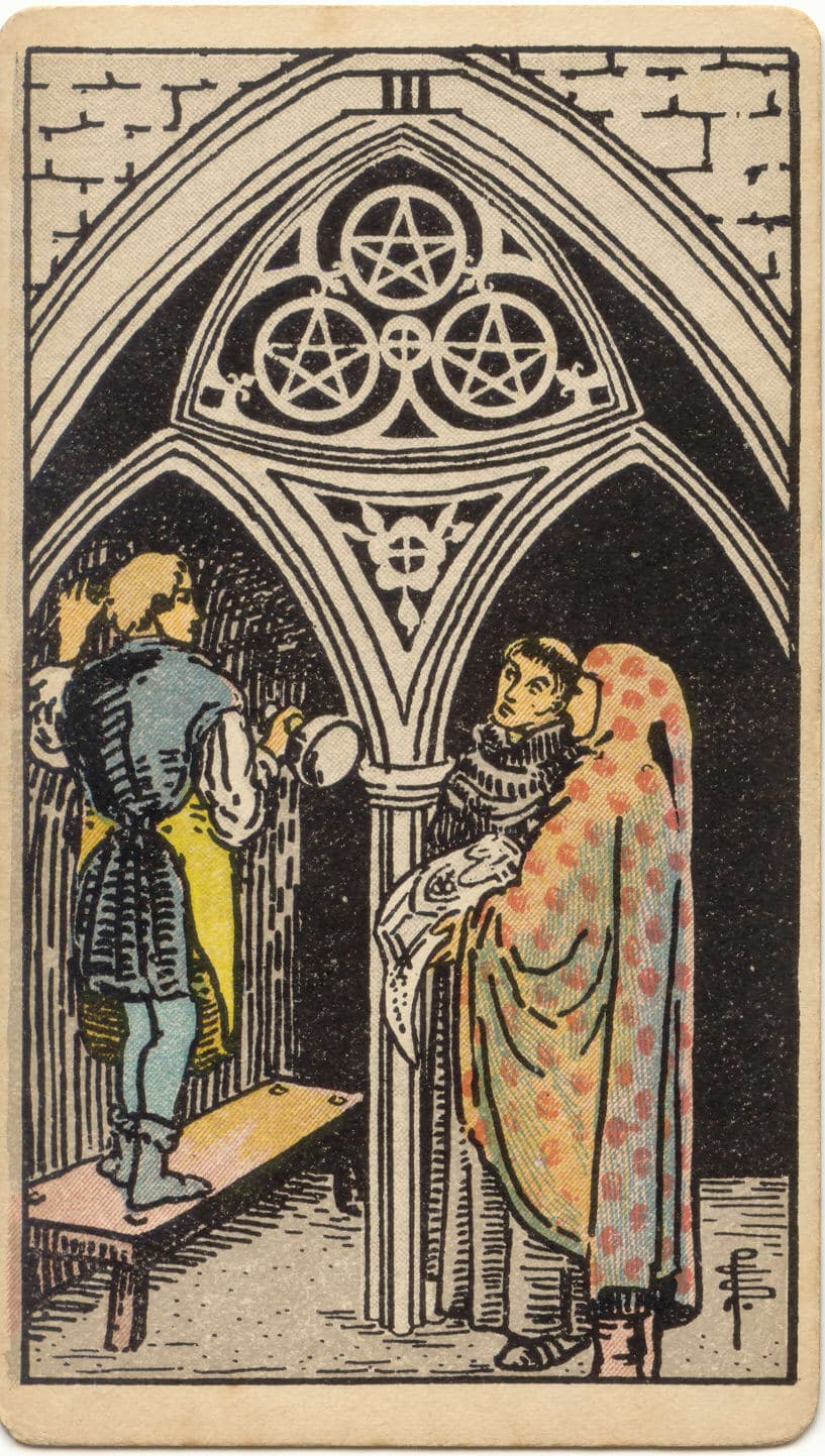 ไพ่ทาโรต์ Three of Pentacles